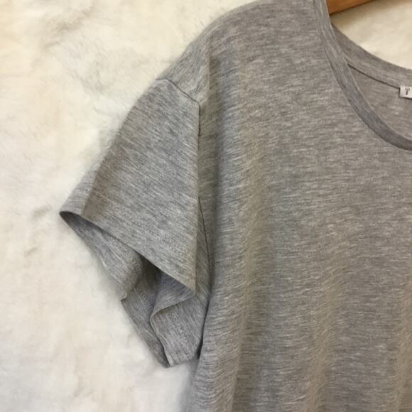 Pull & Bear Gray Crop T-Shirt - Picture 2 of 7